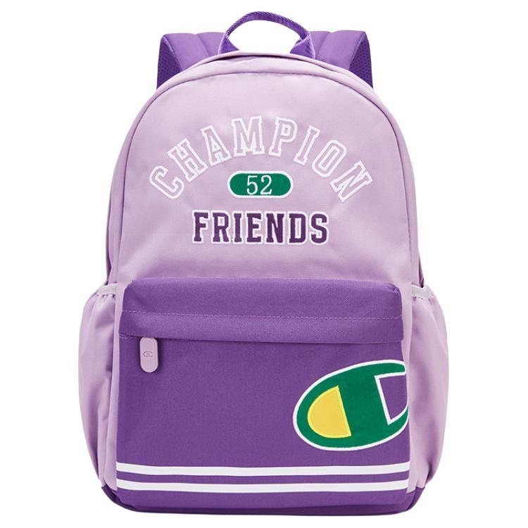 Champion Fashionable Simple Practical Fabric Backpack Women Backpack Purple Black 24YH08 Purple