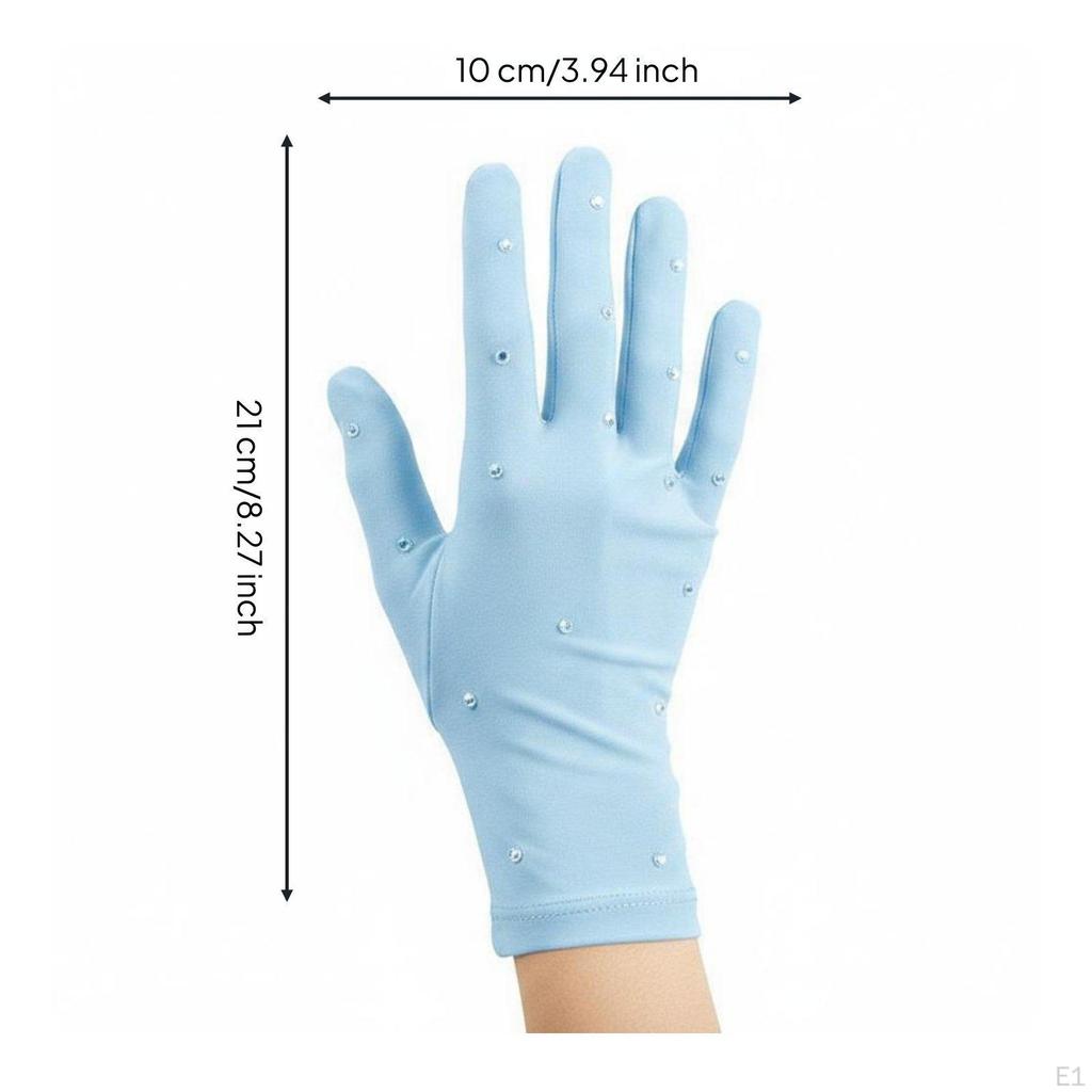 Thermal Figure Skating Gloves Comfortable Rhinestone Elegant Performance Gear for