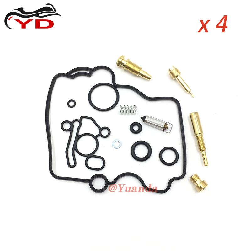 4 sady pro SUZUKI RF600R 1994-1996 RF900R RF600 RF900 RF 600 900 R 600R 900R Sada na opravu karburátoru jehlový ventil těsnění vzduchový šroub