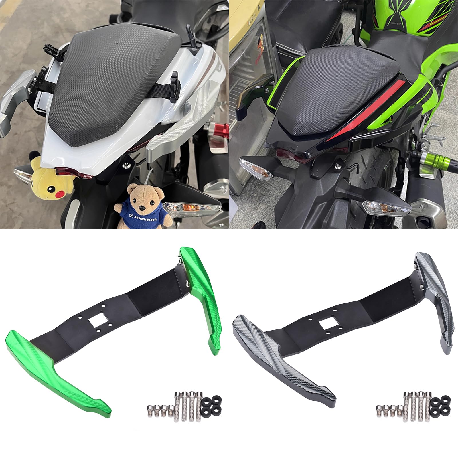 

Мотоциклетный поручень, совместимый с Kawasaki Ninja 400, Ninja 250, Z400 и Z250 (2018-2023 гг.), (2018-2023 гг.), (2018-2023 гг.), (2018-2023 гг.) (зеленый) зелёный