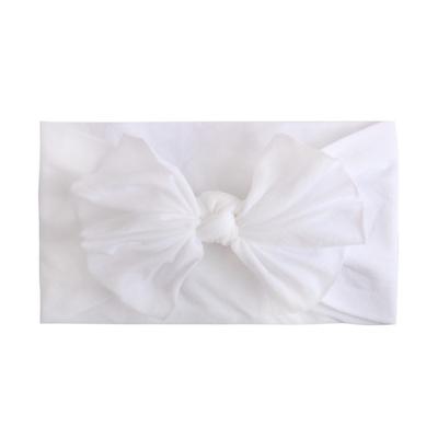 Soft Nylon Stockings Children's Wide Headband Single Layer Bow Children's Baby Headband Headgear 23 Colors