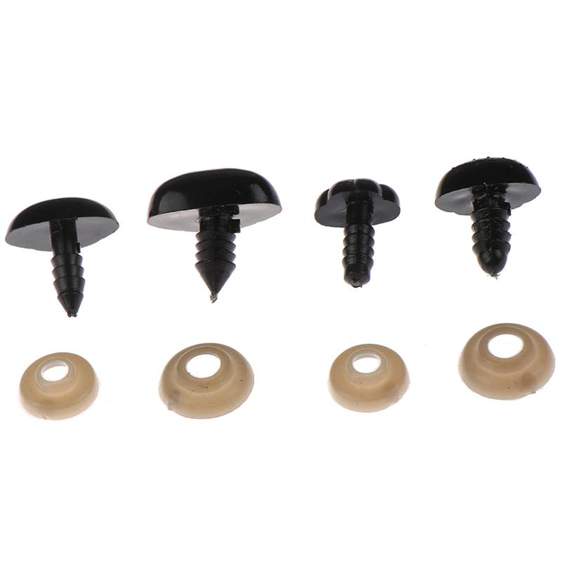 10 τεμάχια πλαστικές μαύρες μύτες Diy για μαλακά λούτρινα παιχνίδια αρκούδας παιχνίδια κούκλας ζώων