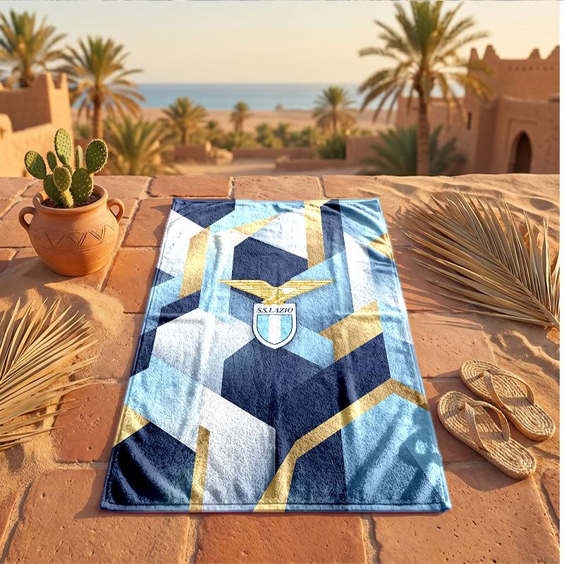 Lazio FC Print Microfiber Beach Towel Quick Dry Absorbent Large Towel For Beach Swimming Travel