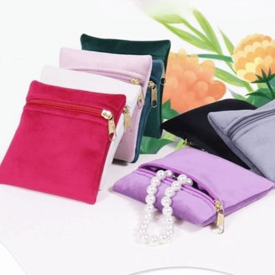 Bolsa de Joias com Zíper Dupla Face Bolsa de Armazenamento de Joias com Fechamento por Zíper Embalagem para Joias