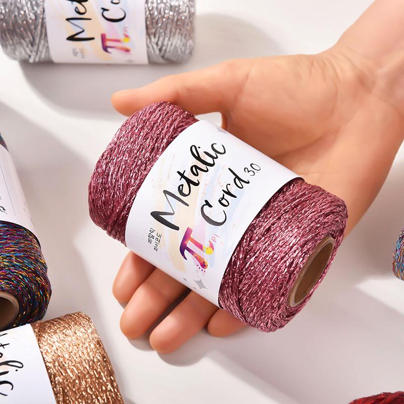 100M/Roll 3MM High-end Gold and Silver Wire Christmas Decoration Hook Bag Handmade Hollow Core Thread DIY 100M Silver Wire