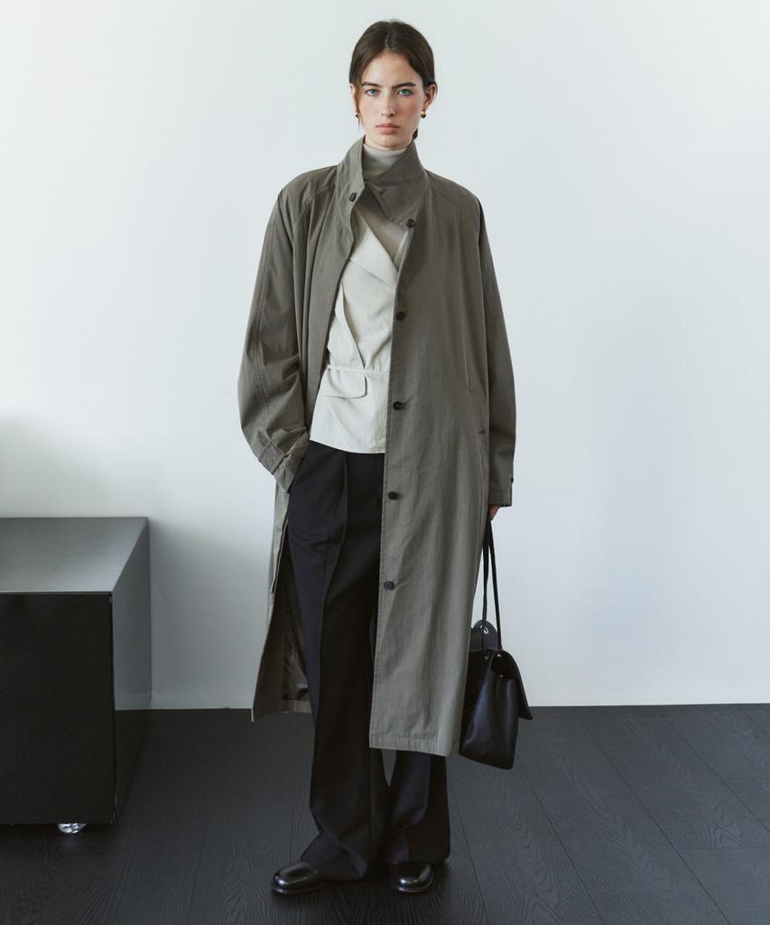 SIYAZU Siot4205 Field Trench Long Coat_Khaki Gray