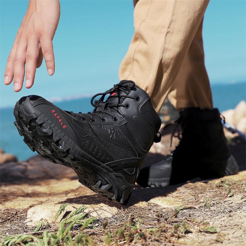 Stivali Tattici Militari da Uomo Taglie Forti 39-46 Forze Speciali Taglio Alto Esercito Combattimento nel Deserto Colore Sabbia Pelle Scarpe da Lavoro