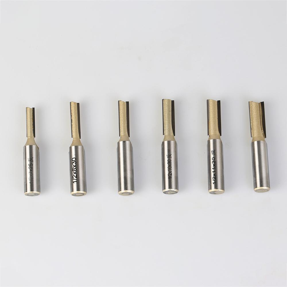 Woodworking Professional Reverse Metric Straight Knife Double Blade Slotting Straight Knife Engraving Machine Knife Head 7,8,9,10,11,12Mm