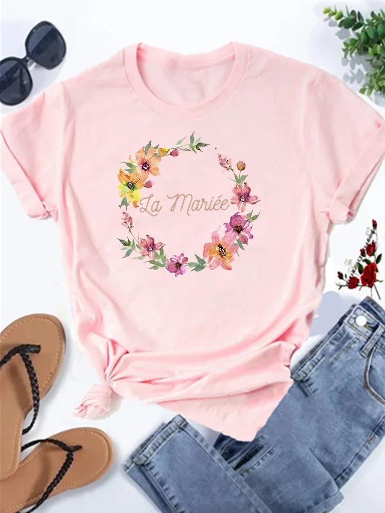 Team Bride T-shirt Bachelorette Party Tees Bride Team Tshirt Black White Pink T-shirts Wedding Team Tops Engagement Tees