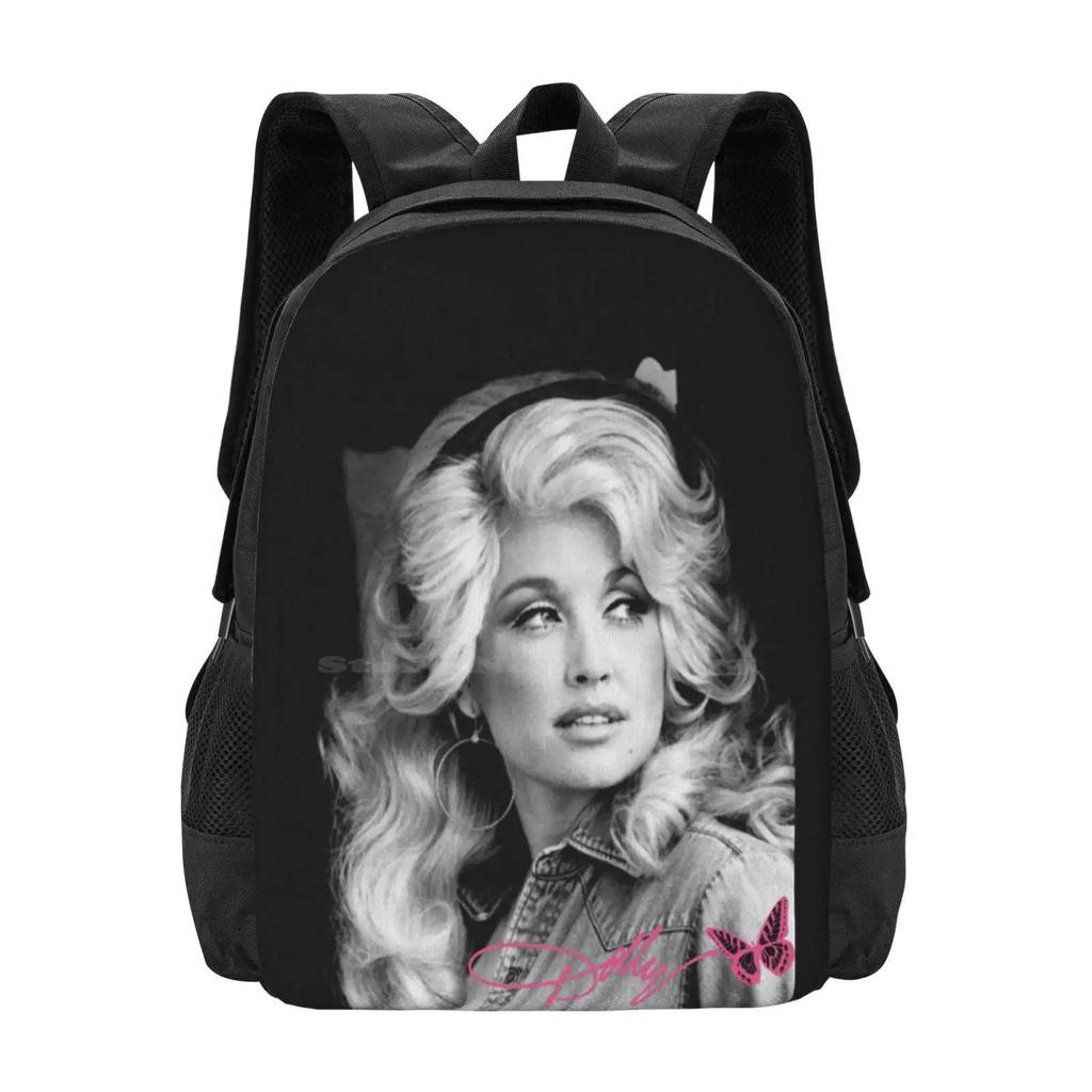 Retro Dolly Parton's Gift Men Women School Bag Big Capacity Backpack Laptop Legend Cowgirl Retro Music 80s 90s Jolene Beautiful