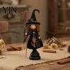 Halloween Lovers Collectibles Rustic Witch Resin Figurine, Fall Tabletop Decor, Vintage Farmhouse Autumn Home Decorations Statue for Mantel