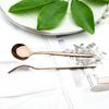 5Pcs White Gold Dinnerware Cutlery Set Knife Dessert Fork Coffee Spoon Tableware Stainless Steel Dinner Flatware Silverware Set