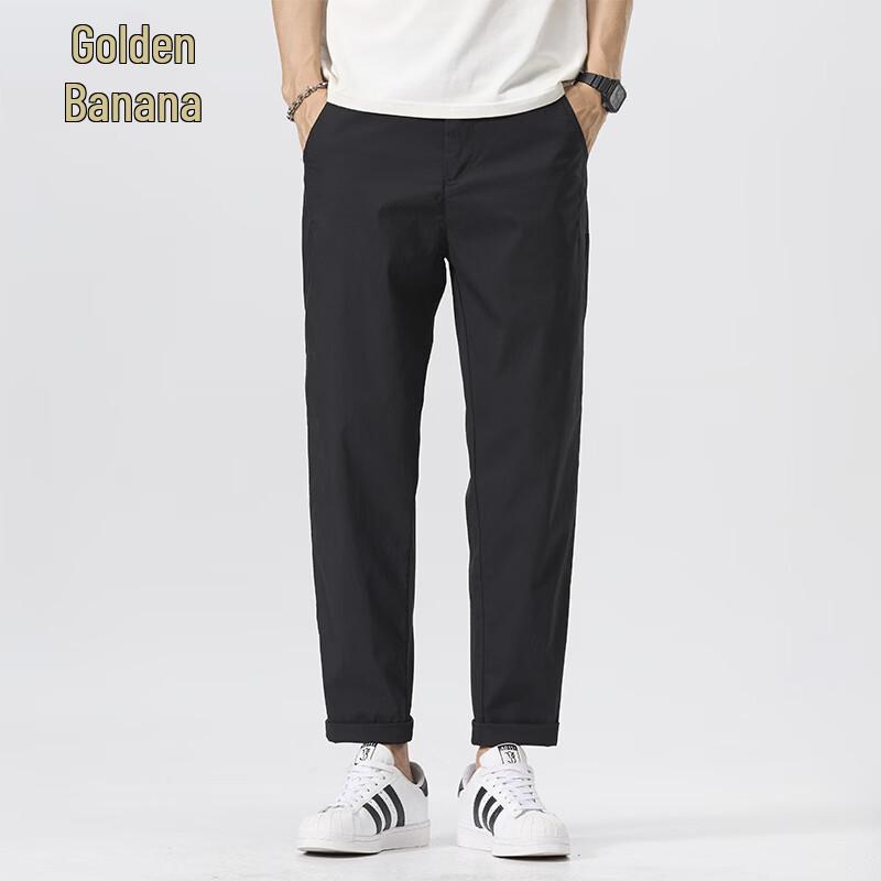 Men s Tapered Casual Elastic Waist Pants 29