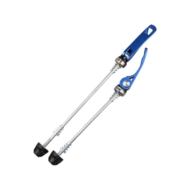 

1pair Aluminum Quickly Release Skewers Light weight Mountain Bike Skewers Suitable for Various Terrains синій
