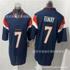 Mens NFL Style Rugby Jersey With Embroidered Numbers 7 Elway 33 Williams 10 Nix 2 Broncos Team