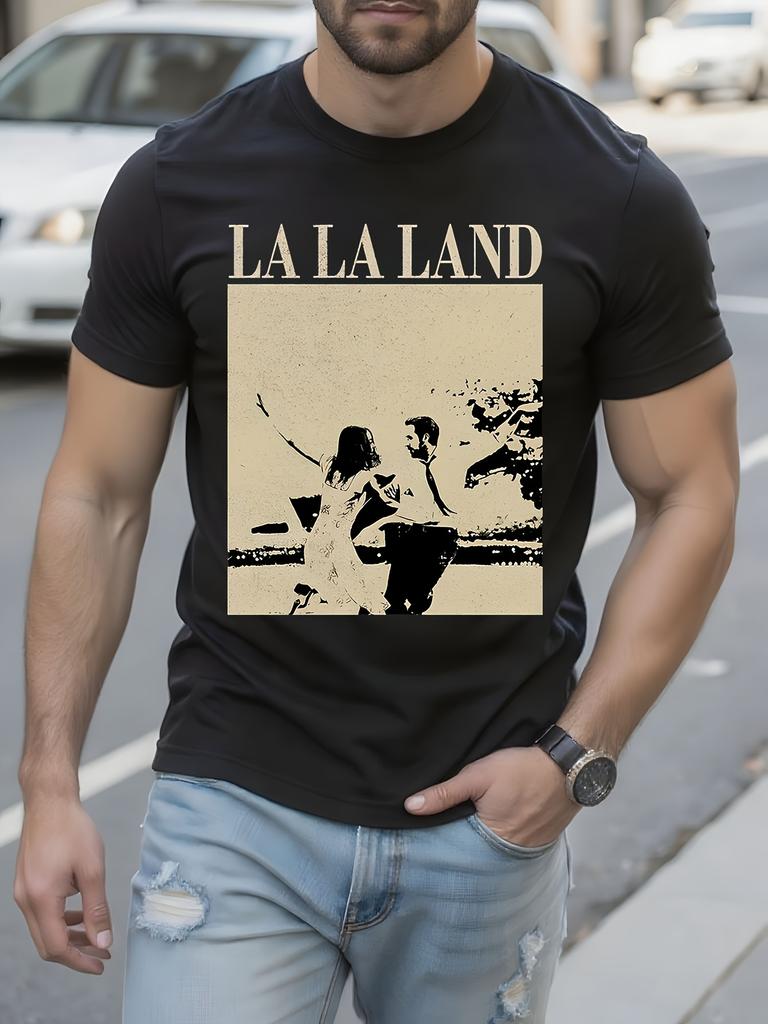 La Land Graphic Tshirt MovieInspired Tee in Black