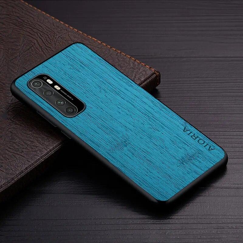 Fall für Xiaomi Mi Note 10 Lite Pro 5G funda bambus holz muster Leder abdeckung Luxus coque für xiaomi mi note 10 lite fall capa