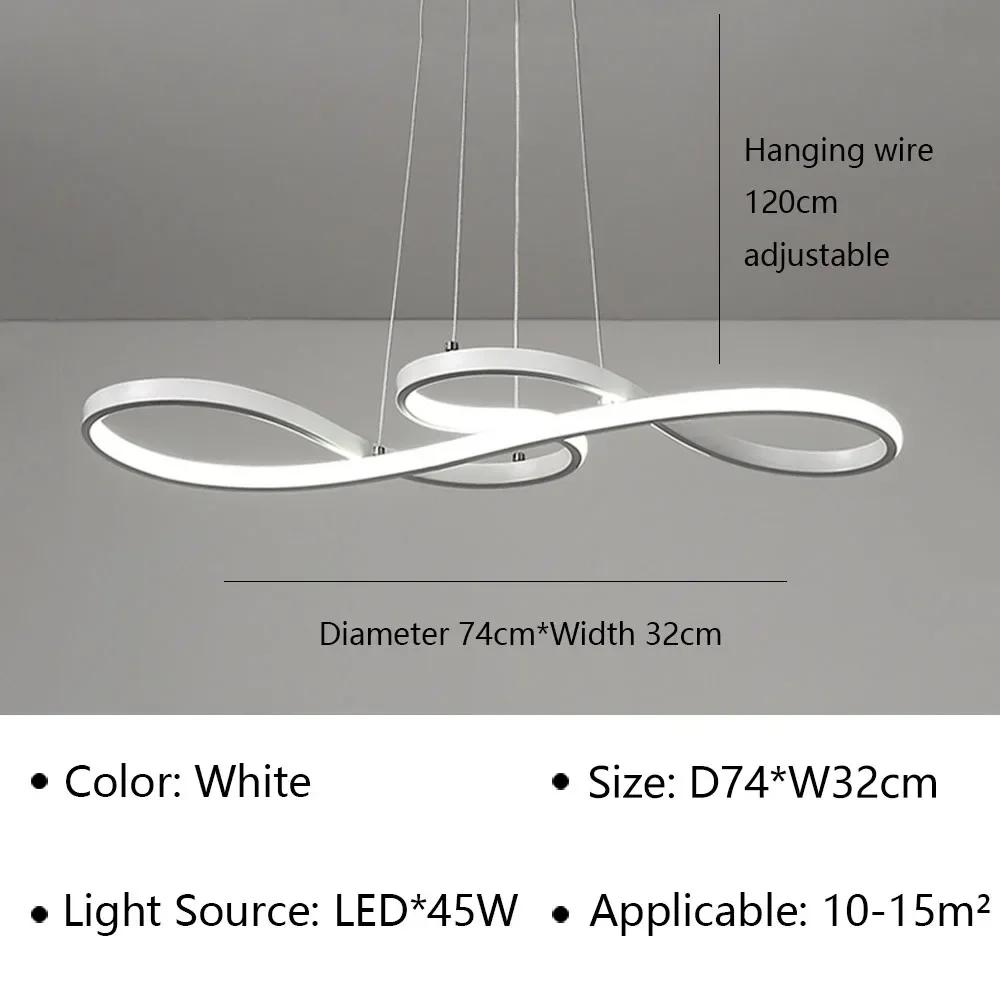 

Современные светодиодные подвесные светильники для гостиной, столовой, спальни, потолочная люстра, внутренний декор для дома, светильник, люстра Warm white(no RC)
