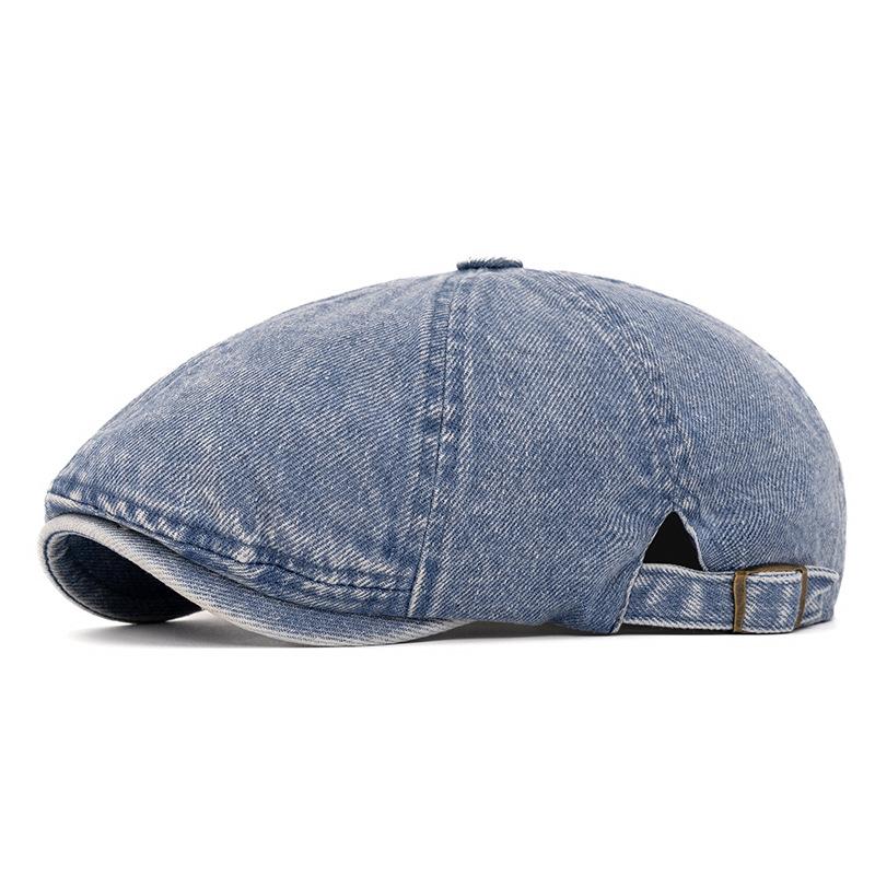 

Винтажный джинсовый берет, женская летняя кепка, мужская кепка Forward, кепки Newsboy светло-синий