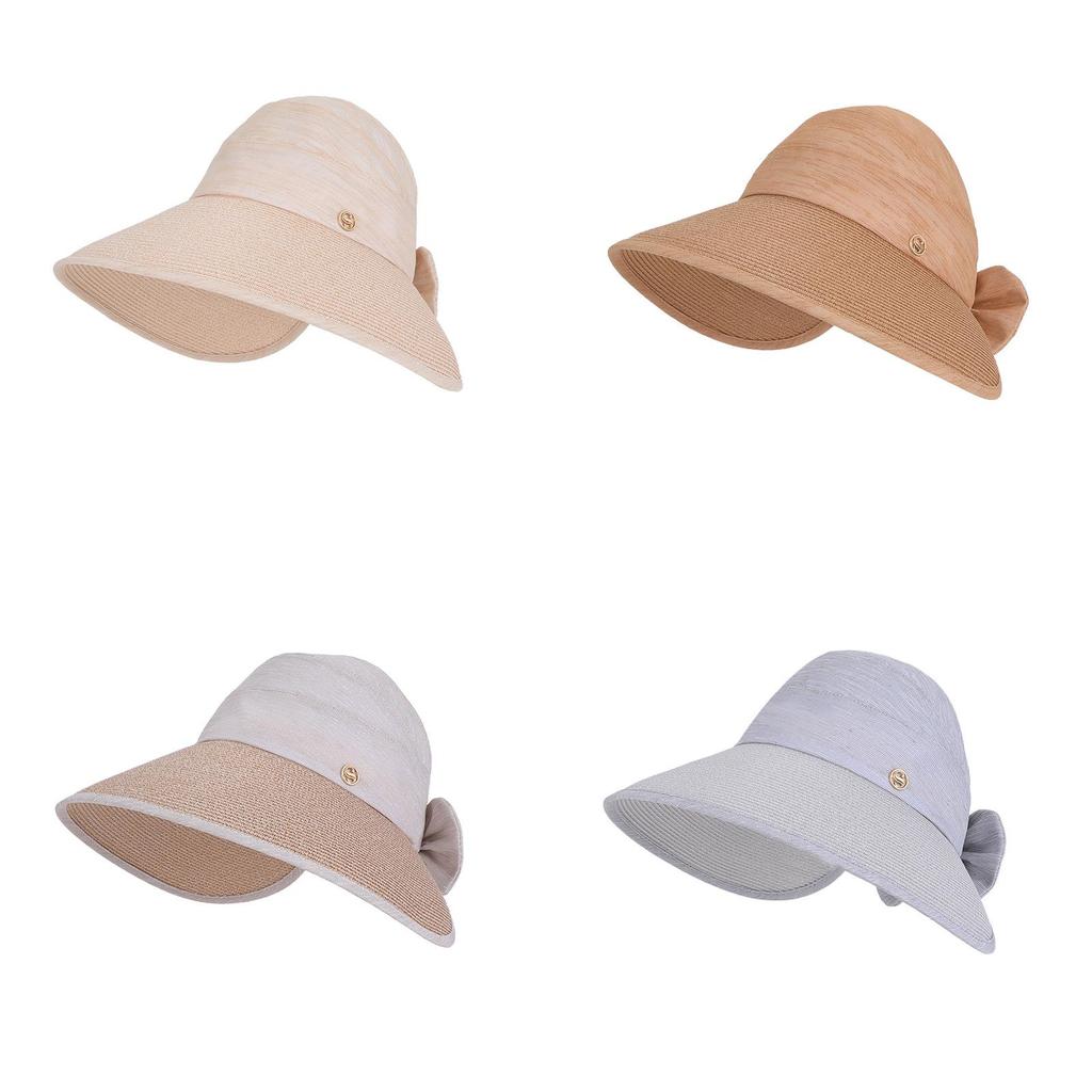 Chapeau de Soleil d'Été en Paille à Large Bord avec Ajustement Réglable pour Femmes Protection Solaire Extérieure