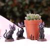 Black Cat Anime Figurine: Cute Japanese Model for Desktop & Cake Decoration
