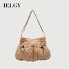 Casual Commuter Large-Capacity Shoulder Bag Trendy Lightweight Cotton Padded Clothes Rhombus Cloud Bag