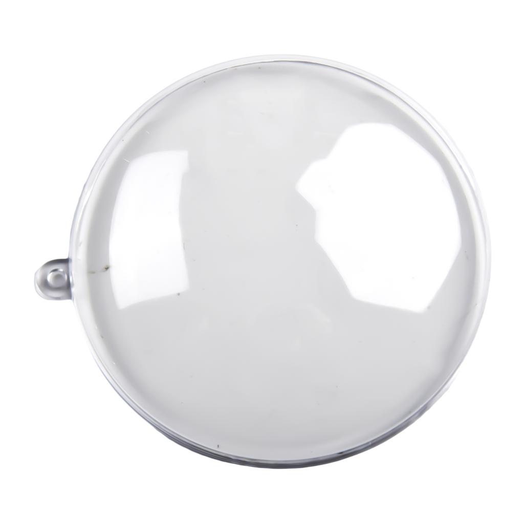 Clear Plastic Hollow Ornament Ball for Christmas Tree Decoration Home Party Display with Hanging Hole 7 Cm 9 Cm 11 Cm Set of 10
