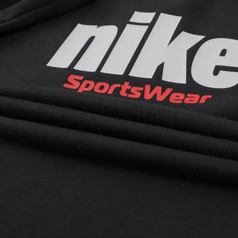 Nike Sportswear Club Fleece Crewneck French Terry Comfortable Kids Tops Gray Black HQ3744-045