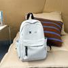 School Solid Color Bag Backpack Large Capacity Middle Schoolers Unisex Gift