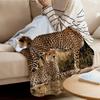 Gepard Tier Flanell Fleece Bettdecke Tagesdecke Bettbezug Bettabdeckung Weich Leicht Warm Gemütlich Überwurfdecken Queen King Size
