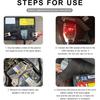 OBD2 Car Memory Saver Protection Connector, 12V Vehicle ECU Emergency Power Supply Cable with 2 Alligator Clips, OBD II Digital Display Automotive