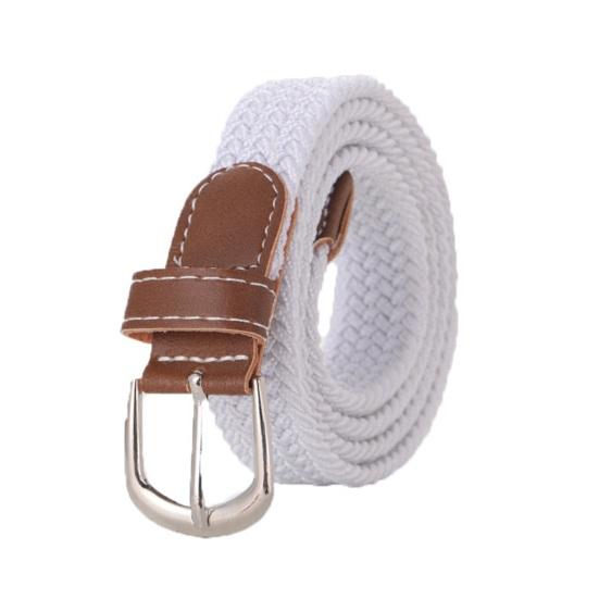 Women Belt Adjustable Pins Wide Elastic Band Poreless Stretch Belt Roll-up Free