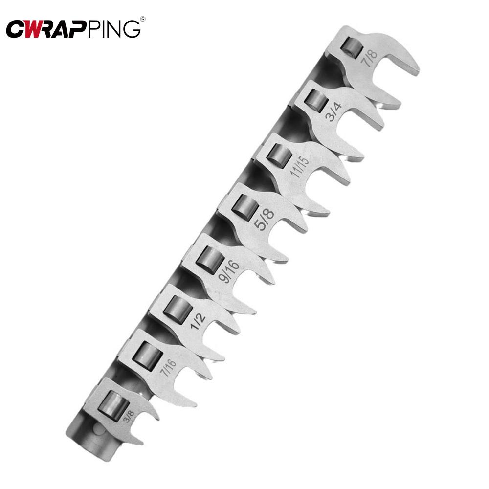 10Pcs Crowfoot Wrench Set Tools Crowbar Adapter Head Removal Half Shaft Motorcycle Repair Demolition Tools for Car Home Repair