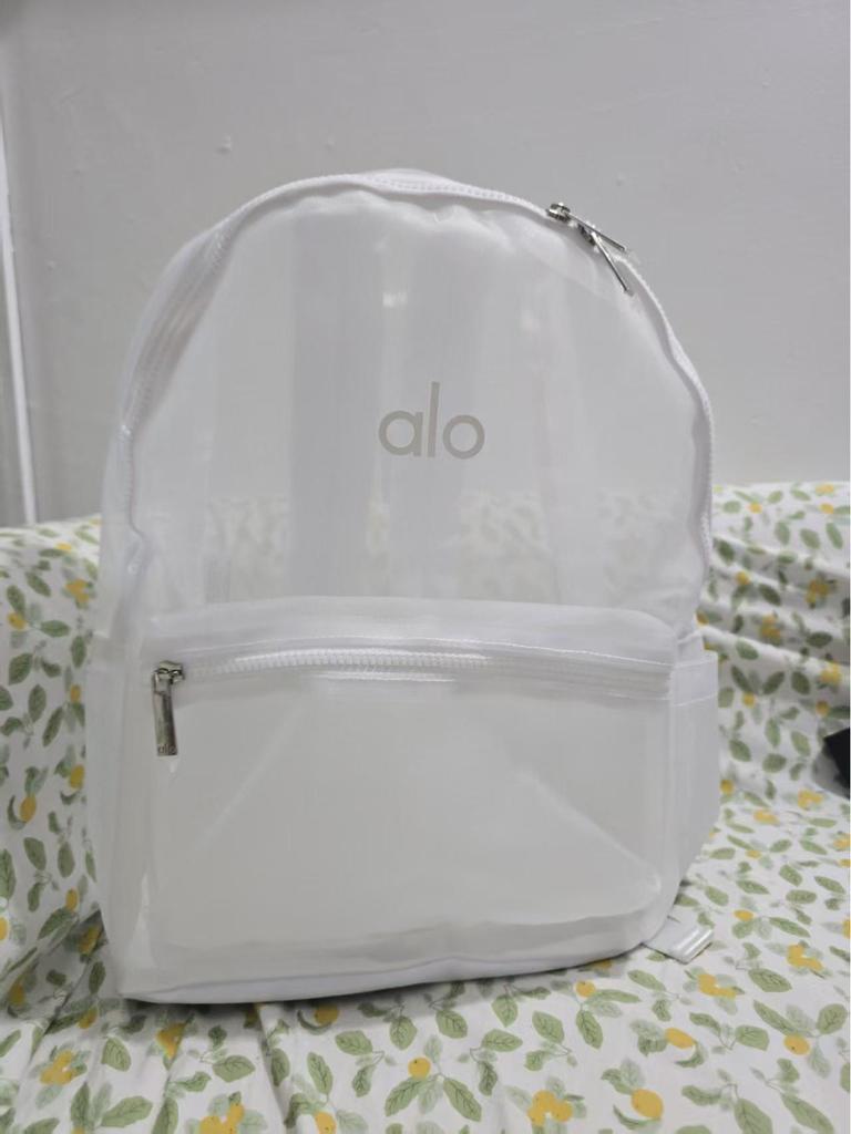 Alo Summer Průhledný batoh se dvěma ramenními popruhy z nylonové síťoviny - Trendy unisex cestovní taška, japonský a korejský styl.