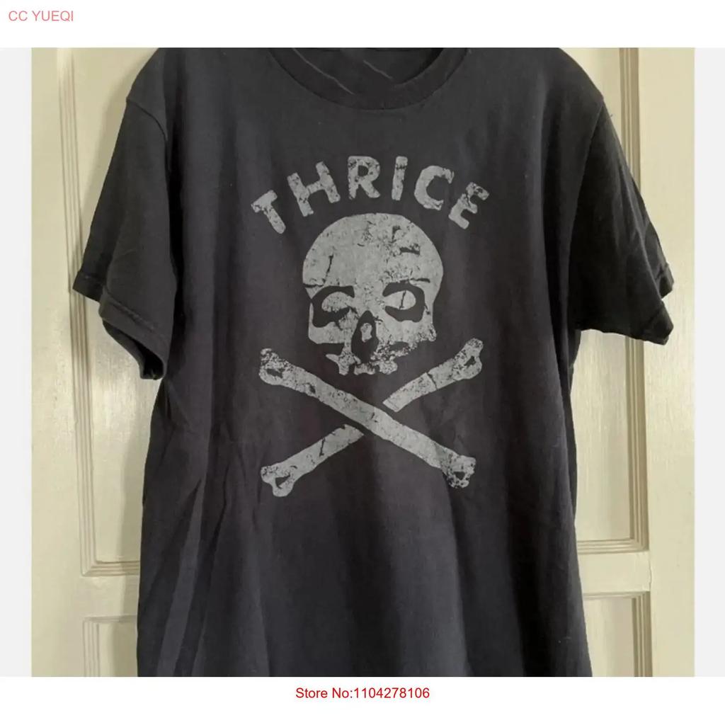 Maglietta vintage della band Thrice Concerto S 235XL T vintage Lavata Comoda Leggermente uomo Morbido abbigliamento da graphic designer streetwear