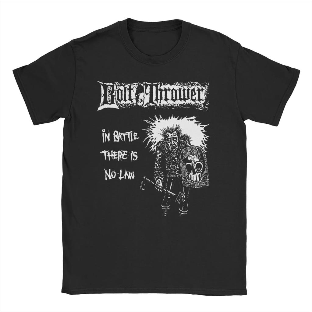 Bolt Thrower Rock Band Logo T Shirts Men Women's Cotton Crazy T-Shirts Round Collar Tee Oversized High Quality Soft Comfortable
