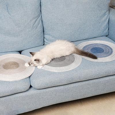 Kätzchen-Pad, handgefertigt, gewebte Baumwolllinie, schützt Möbelkrallen, Ramie-Katzen-Schleifmatte für Zuhause