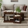 VidaXL Nesting Tables 3 Pcs Smoked Oak Engineered Wood 816493