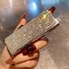 Portable Metal Pill Box with Inlaid Diamonds - Stylish and Popular Design