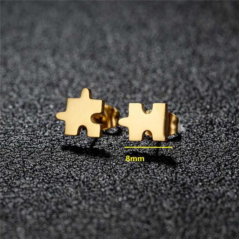 Stainless Steel Geometric Stud Earrings for Women Minimalist Circle Triangle Star Ear Studs Horseshoe U Shaped Earings oorbellen