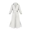 Solid Color Dress Coat Long Sleeve Temperament Shirt Women's Clothing Autumn and Winter Lazy Wind Small Woman
