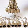 20-Piece Handmade Rustic Gold Metal Bells with Jute for Boho Wind Chimes, Vintage Christmas Ornaments, and Witch Craft Decor