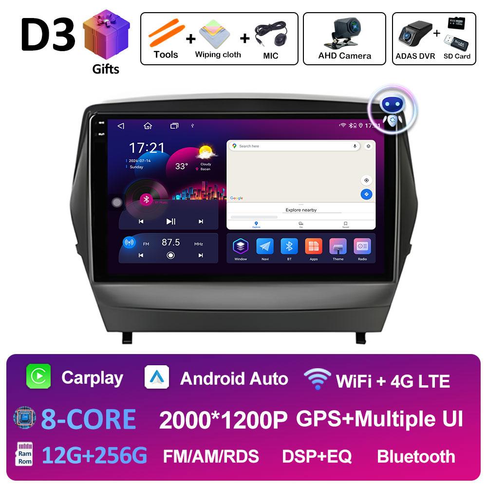 For Ix35 Hyundai Tucson 2 LM IX35 2009 2010 2011 2012 - 2015 Android Intelligent System GPS Navigation Cooling Fan WIFI No 2 Din