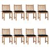 VidaXL Set of 8 Garden Chairs with Cushions, Patio Seats, Dining Chairs, Outdoor Patio Furniture, 3073164