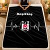 Flannel BlanketBesiktas Warm Soft Throw Blanket for Indoor Sofa Bed Living Room Use