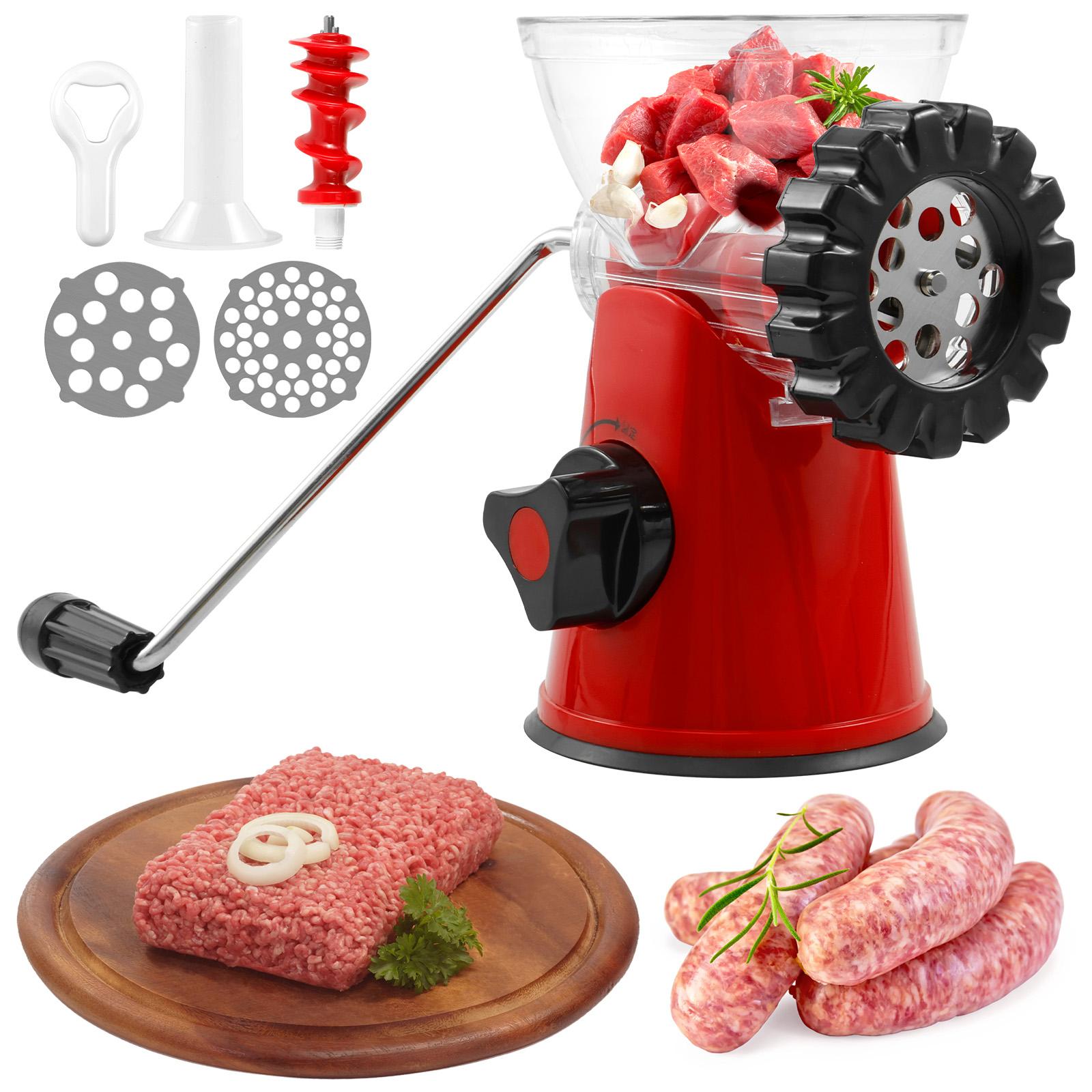 

10.7×18×9.5cm Manual Meat Grinder with Hand Crank Food Grade Fast Cutting Mincer Multifunctional Mincer Sausage Maker Machine красный