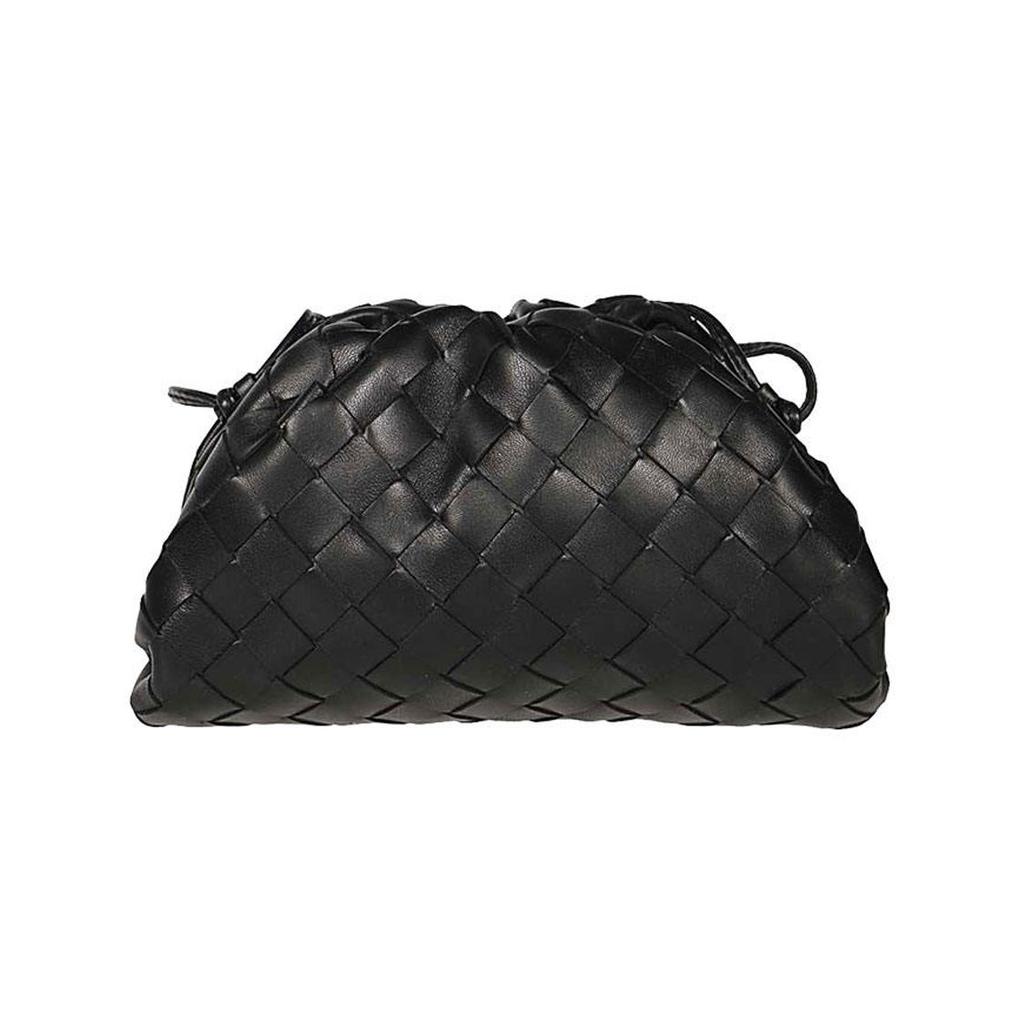 Bottega Veneta Mini Pouch Bag Black/Silver Women Pouches 585852-VCPP1-8803