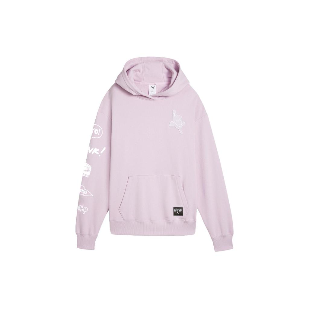 Puma X Sophia Chang Embroidered Logo Design Casual Hoodie Women Hoodies Light-Purple 624629-60