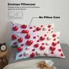 Temu Brushed Red Heart Bedding Set - Duvet Cover & Pillowcase