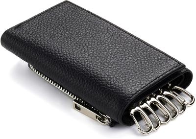 Key Case for Men by an But 6 Integrated Coin Smart Leather Card Holder [LUNICA] [Supervised Organizer] [Small Functions] Wallet, Purse, Key,